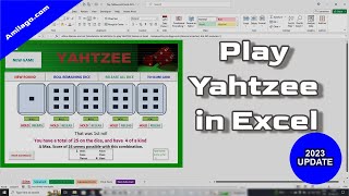 Play Yahtzee in Excel 2023 Update [upl. by Wiltshire]