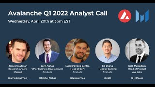 Avalanche Q1 2022 Analyst Call [upl. by Anaibaf717]