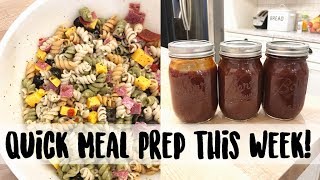 Quick Meal Prep Video Pasta Salad Adams BBQ Sauce Recipe Pork Loin Turkey Broth [upl. by Ardaed]