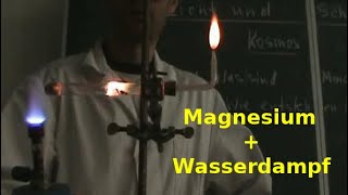 Chemische Reaktion von Magnesium mit Wasserdampf  Redoxreaktion [upl. by Brookner]