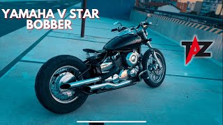 Yamaha XVS 650 Dragstar Bobber  Highway Hawk fatpipes [upl. by Aketahs446]