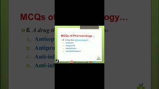 Pharmacology ।। Important MCQs Multiple Choice Questions with answers viral tiktok mcq [upl. by Acinoed]