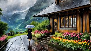 Rainy Walk in the Swiss Alps Why Grindelwald is the Most Beautiful Village [upl. by Amikahs]