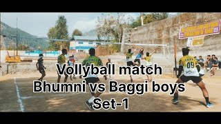 Set1  भूमनी vs बागी boys  vollyball 🏐 match in kiani  Pt kewal Sharma memorial 2024 [upl. by Teador708]