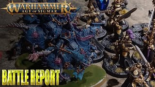 Stormcast Eternals vs Slaves to Darkness  4th Ed Age of Sigmar Battle Report [upl. by Risser]