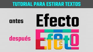 como ESTIRAR o DEFORMAR LETRAS con Photoshop [upl. by Ttirrem]