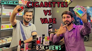 Vape vs smoking  Vape shop interview  vape shop interview  smoking vs vape  vape wali sarkar [upl. by Alletse]