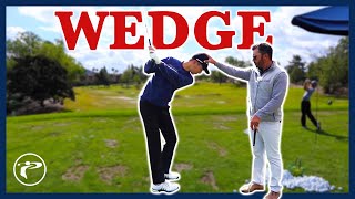 How To Hit Full Wedge Shots  College Golfer Lesson [upl. by Eitsirhc760]