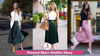 How To Style Pleated Skirt  Pleated Skirt Outfits Ideas  Ways To Wear Pleated Skirts [upl. by Annahsat]