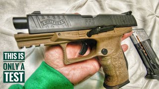 WALTHER PPQ M2 LE 43 Cal vs BRYNA HD XL 68 Caliber Projectile Launcher quotThis is only a Testquot [upl. by Leanora]