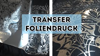 Transferdruck mit Folie  Silber und Gold  Foliendruck  Siebdrucktransfer [upl. by Waltner]