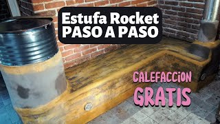 Estufa Rocket PASO A PASO Calefacción GRATIS [upl. by Adnarahs409]