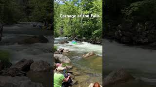 Nantahala Falls “Bad Idea” pool floats over the Falls 7324 [upl. by Klemperer256]