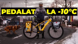 Alergat de caini cod portocaliu si pedalat la 10°C  PE BICICLETA PANA LA MARE [upl. by Eanyl]