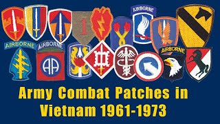 Combat Shoulder Sleeve Insignia Patches earned by Army Vietnam Veterans 19611973 [upl. by Meunier]