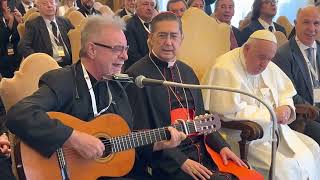 Leon Gieco  “Solo le pido a Dios” junto al Papa Francisco [upl. by Esirehc911]