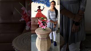 Jute craft  home decor pot making jute pot shortsvideo shorts [upl. by Yesrod]