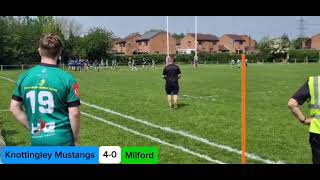 Knottingley Mustangs 1432 Milford ARLFC U14s Division 2 [upl. by Noirb638]