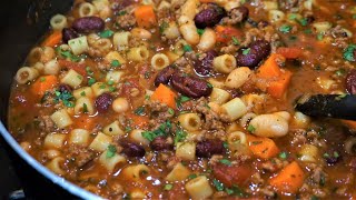 Better than Olive Garden Pasta e Fagioli Soup  Household Favorite [upl. by Gherardi]