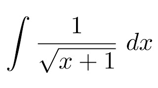 Integral of 1sqrtx1 substitution  substitution [upl. by Harv358]