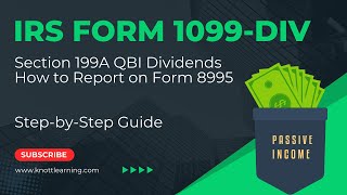 IRS Form 1099DIV with Section 199A Dividend Distributions [upl. by Artinek]