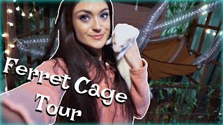 Cage Tour  Custom Ferret Cage [upl. by Laughlin]