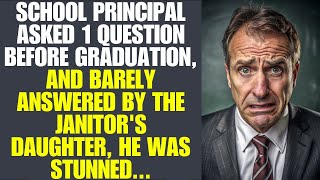 At Graduation The Principal Asked 1 Question When The Janitors Daughter Answered He Was Stunned [upl. by Rett]