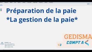 GEDISMA quotLa gestion de la paiequot [upl. by Rowan850]