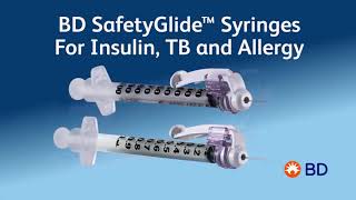 BD SafetyGlide TNT Syringe for Insulin TB and Allergy Training Video [upl. by Sumedocin]