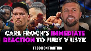 “The right man won FAIR AND SQUARE ” Carl Froch IMMEDIATE reaction to Tyson Fury v Oleksandr Usyk [upl. by Elak]