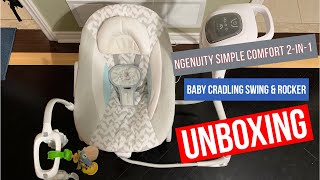 Ingenuity Simple Comfort 2in1 Baby Cradling Swing amp Rocker  Unboxing amp InstallationAssemble [upl. by Dyraj]