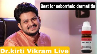 seborrheic dermatitis Best homeopathic medicine  live Dr Kirti Vikram 1617 852022 [upl. by Ynnam]