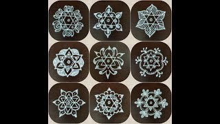 DAILY KOLAM DESIGNS WITH 5 X 3 DOTSSimple rangoliDesigns with dots5 x 3 dots mugguluEasy rangoli [upl. by Burnie542]