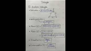 Triangle area of triangles perimeter of triangles shorts maths triangle [upl. by Osbourn]