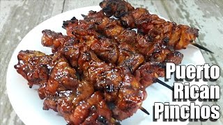 Puerto Rican PinchosChicken Kabob Recipe  Episode 276 [upl. by Perlie]