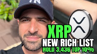 XRP RIPPLE NEW RICH LIST HOLD 3436 YOU ARE IN TOP 10 LFG [upl. by Ragucci]