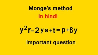 Monges method important question and solutions in Hindi [upl. by Ile880]