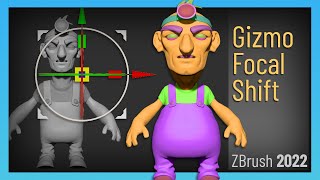 ZBrush 2022  Gizmo Focal Shift Falloff Manipulate multiple subtools with just the gizmo [upl. by Nesline]