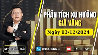 Phân tích xu hướng giá vàng hôm nay 03122024 dubaogiavang nhandinhxuhuongvang xuhướnggiávàng [upl. by Airdnaed]