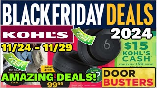 KOHLS BLACK FRIDAY 2024 AD  Toys Kitchen Appliances Electronics amp more 🔥 1124  1129 [upl. by Ohce]