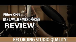 Lavalier microphone with music studio quality  Fifine K053 review [upl. by Bouzoun236]