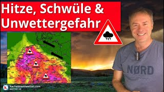 Es wird heiß es wird schwül Damit drohen in der nächsten Woche auch wieder schwere Gewitter [upl. by Gunner]