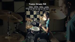 Toms Drum Fill Lesson drums drumlessons [upl. by Roosnam946]