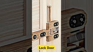 Lock Door viralvideo woodworking doorlock wood slidingdoor automaticdoor tools [upl. by Alf14]