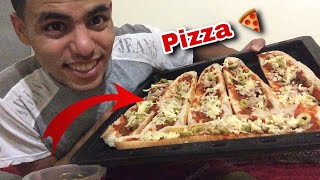 اسهل طريقة لتحضير pizza 🍕 ب 0 درهم 💯 [upl. by Werby]