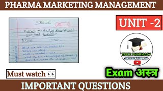 marketing management unit 2 important questions [upl. by Eedolem]