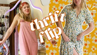 THRIFT FLIP  7 simple diy clothing transformations to update my thrift pile  WELLLOVED [upl. by Odnala]