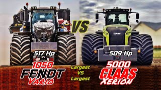 Fendt 1050 Vario VS Claas 5000 Xerion Monster VS Monster Which comes first Ultimate comparison [upl. by Ayt]