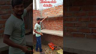 Kitchen second slab details  kitchen construction RamjankiConstruction civil viralvideo [upl. by Eilssel]