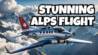 Stunning TBM 930 Flight Over Swiss Alps  Bern to Basel [upl. by Narruc]